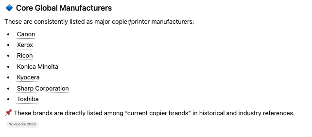 Copier Manufacturers Wikipedia